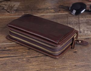 Portefeuille en cuir véritable hommes mode haute qualité luxe vache femmes porte-monnaie pince à billets mode homme pochette sac à main