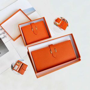 Portefeuille véritable portefeuille en cuir long / même qualité la plus vendue de qualité supérieure de vache monnaie de poche pour hommes et femmes à main luxe