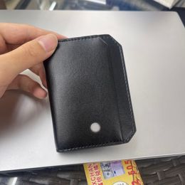 Monedero de cuero genuino de negocios de lujo para hombres Cartera de diseñador Titular de la tarjeta de crédito Estuche de identificación Monederos de tamaño pequeño Monederos de cuero de alta calidad El bolso viene con caja