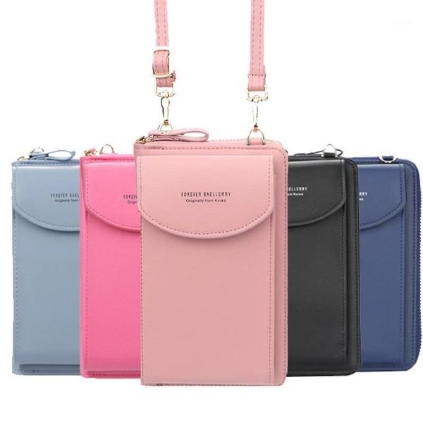 Portefeuille dames messager multi-fonction téléphone portable pochette grande capacité carte de voyage passeport tenir sacs de rangement