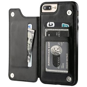 Portefeuille Lederen Handtas Telefoon Case voor iPhone 12 Pro XR XS MAX 7 8 PLUS WALLEAGE CASE KAART SLOTS DOCKETISCHE FLIP Shell