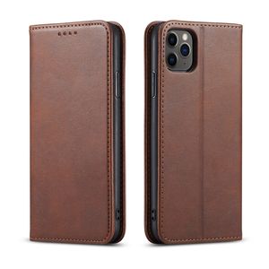 Portemonnee magnetische flip -cases voor Samsung Galaxy S22 plus ultra S21 FE S20 A13 A23 A33 A53 A73 Sheepskin Leather Leather Mobile telefoon Cover Card Stickstand gratis schip