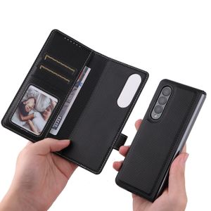 Magnetisch leer voor Samsung Galaxy Z Fold 5 4 3 Fold3 Fold4 Case Split Body Boek Kaart Pensleuf Portemonnee Beschermhoes