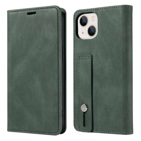 casse de téléphone portefeuille iPhone Case magnétique XL Protection Fashion Grass Green Luxury Designer PU Leather Cérestage pour iPhone 14 Pro Max Apple 15 iPhone 13 Apple 12