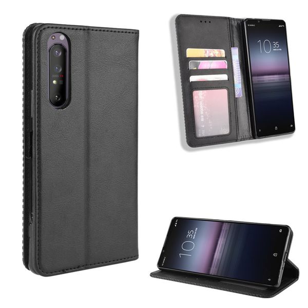 Étuis portefeuille en cuir pour Sony Xperia 1 IV 5 II 10 III Lite étui de protection magnétique support de livre couverture de carte