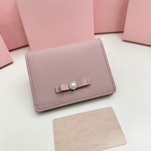 portemonnee portemonnee designer tas roze Modetassen Mini-tas met doos stof flip-top ontwerp ritsen Echt lederen tassen hand dames topkwaliteit luxe ontwerpers kaarthouder