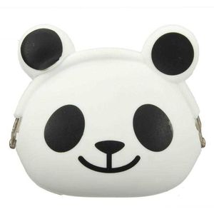 Portefeuille WCS-femmes filles porte-monnaie Kawaii mignon dessin animé Animal Silicone gelée sac sac à main enfants cadeau Panda