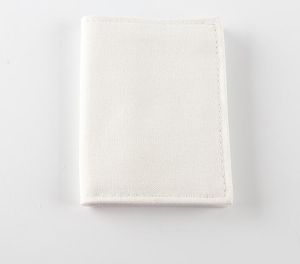 Portefeuille en toile vierge pour femmes, 3 pièces, par Sublimation, deux pochettes pliables, impression à chaud, sacs à main à transfert thermique