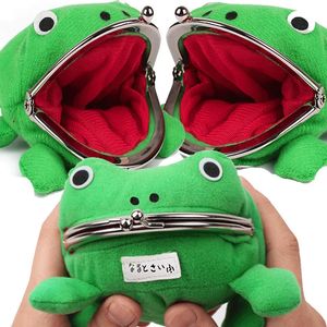 Portefeuilles 1pc grenouille porte-monnaie dessin animé portefeuille pochette anime manga forme fluff embrayage cosplay mignon porte-monnaie filles cadeau 231017