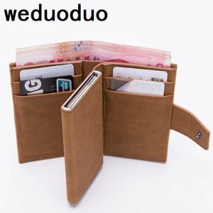 Wallets 2019 Nieuwe stijl RFID -kaarthouder Minimalistische heren Men Wallet Metal Card ID Holders Aluminium blokkerende creditcardhouder