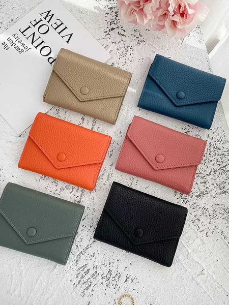 Portefeuilles 2022 nouveau petit portefeuille coréen femmes court pliant zéro portefeuille petit Mini cuir souple enveloppe en cuir sac G230327