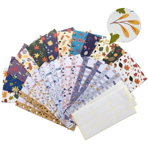 Portefeuilles 26 pc enveloppes budgétaires avec trous perforés pour A6 Binder Enveloppe System Budget Feutte de portefeuille pour la budgétisation et l'épargne d'argent