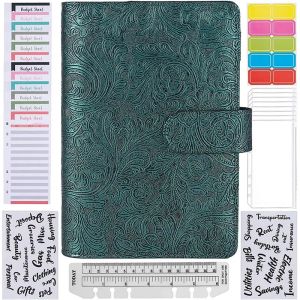 Portefeuilles A6 Budget Budget Ring Binding Wallet Organizer Binder met zakken Cash Filling Budget Wallet Planner Binder