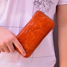 Portefeuilles aetoo à la main légumes à la main en cuir tanné tanné portefeuille en première couche