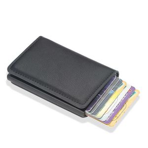 Billeteras Aluminio Credit Metal Mini Card Wallet Man Women Smart Wallet Sporter de tarjetas de negocios RFID Dropshipping Z0323