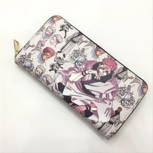 Portefeuilles Anime Jujutsu Kaisen Logo Long Wallet Boys Girls Credit Card Purse Turnus Nieuwe ritsje Wallet Lady's Change Purse