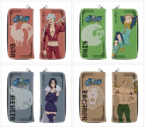 Wallets Anime Seven Deadly Sins Logo Wallet Boys Girls Credit Card Purse Purse Lady's Change Purse Nieuwe Zipper Long Wallet