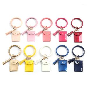 Portefeuilles Bracelet Porte-clés Titulaire de carte Léger Sac d'embrayage Léger Sac à portefeuille avec cerclage Tassel pour femmes filles