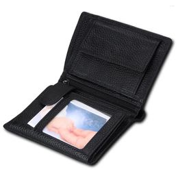 Brieftaschen Marke Designer Männer Brieftasche Aus Echtem Leder Kurze Haspe Vintage Männliche Geldbörse Münzfach Multifunktionale Karten
