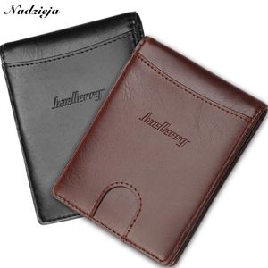 Portefeuilles Merk Heren Mini Portemonnee Geld Munt Portemonnee Clip Mannelijke PU Lederen Korte Kleine Billfold Pocket ID Case