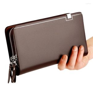 Portefeuilles Business Long Clutch Sac à main de sac à main pour sac à main le portefeuille de bracelet pour le porte-monnaie pour téléphone portable pour téléphone portable Sacs 2024