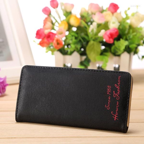 Portefeuilles Business Men's Thin Long Wallet ID Card Holder Chéquier Sac à main Dames