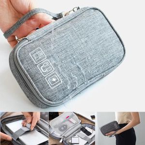 Wallets Cable Bag Organizer draden Charger Digitale USB Gadget Portable Elektronische oortelefoonbehuizing Zipper opslagzak Accessoires TR215P