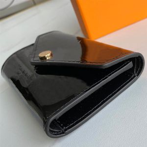 portefeuilles Porte-cartes Sacs d'école en cuir verni de luxe Multicolor Holder Purse Short Wallet Whole Coin Designer Pocket Leather2740