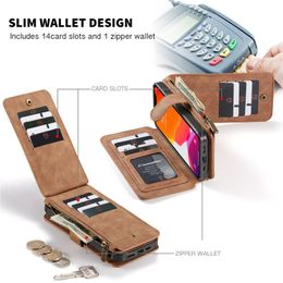 Wallets Caseme Flip Leather Téléphone pour iPhone 12 13 11 Pro Max XS XR SE 2022 8 PLU