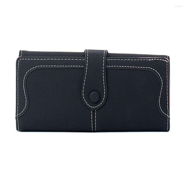 Portefeuilles Cash Coin Femmes Portefeuille Portable Mode Long Purse Multi Compartiment Cadeau Tri Fold Résistant À L'usure Voyage Shopping PU Cuir