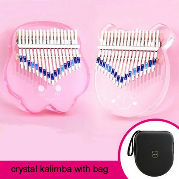 Portefeuilles CEGA KALIMBA 17 CLÉ PINC CRISTAL PIANO POUR CHUMBLE AVEC BAG HAMMER ET LIVRE DE MUSIQUE KIDES ACRYLIQUE KALIMBA INSTRUMENTS CALIMBA