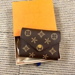 Portefeuilles Portemonnee M41938 Brown flower rosalie victorine luxe damessleutelhanger viutonity Leather Mans Designer louiseity CardHolder portemonnees klassiek reliëf