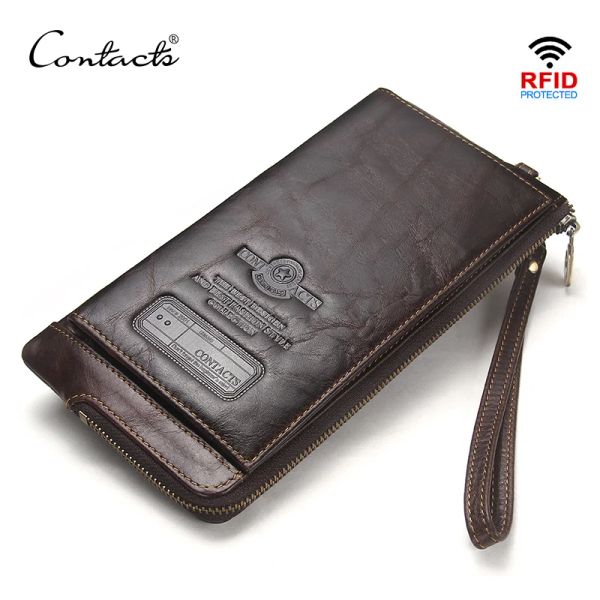 Billeteras Bolsas de pulsera de la pulsera Contact Rfid Rfid Rfid Billetera del teléfono celular Moldias para hombres Men Soporte de tarjeta de crédito