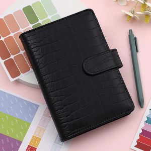 Wallets Crocodile Patroon Budgetplanner Cash Envelope Binder met budget Envelops A6 Binder Pockets Cash Envelope Wallet voor budgettering