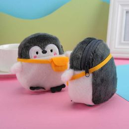 Portefeuilles schattige pinguïn pluche mini -portemonnee zachte positieve energie pinguïn pluche munt purn girls minnaars valentijnsgeschenken kleine portemonnee damesl230303