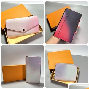 Wallets Designer Midnight Fuchsia M81270 Zippy Coin Purse M81349 Wallet Sunrise Pastel Mini Drop Delivery Bags Lage Accessoires Holde DHSH3