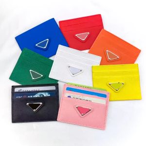 Porte-cartes pour hommes Porte-monnaie Designer Porte-cartes pour femmes avec boîte Luxurys Porte-monnaie Portefeuilles en cuir de marque Porte-clés Organisateur de poche Titulaire de la carte Triangle Logo en métal