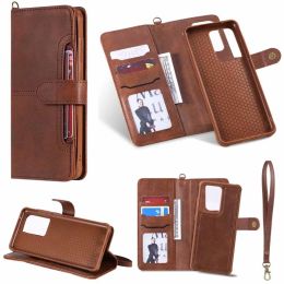 Portefeuille Étui de portefeuille détachable pour Galaxy S20 Ultra Folio Kickstand 2 IN 1 COUVERTURE POUR SAMSUNG S22 ULTRA S21 S20 FE Note 20