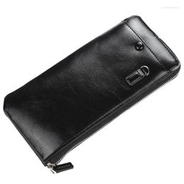 Wallets Dikedaku Baellerry Mens Long Wallet Multifunction Multifunctionele Ultradunne zipper Mobiele telefoon Bag Koreaanse versie van buitenlandse handelshandtas