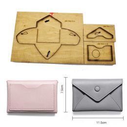 Portefeuilles DIY Cuir Craft Template Enveloppe Carte Carte Small Wallet Die Cutter Coute Couteau Moule Hand Hine Punch Tool 115x75mm