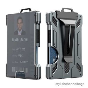Portefeuilles EDC Outdoor Card Holder Practical Tactical Magssafe aluminium Fashion Mini Smart Magic Wallet