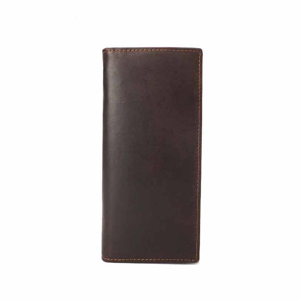 Portefeuilles Eekend rétro Crazy Horse cuir hommes Long portefeuille première couche peau de vache pochette mode mâle solide pour homme YD-1002