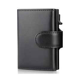 Portefeuilles mode aluminium carte de crédit portefeuille portefeuille RFID multifonctionnel Blocking Trifold Smart Men's Wallet Men's Carte Howder Coin Purse