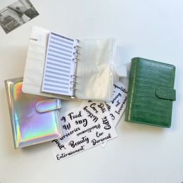 Billeteras billetera de contabilidad de moda para mujeres hombre creativo organizador de efectivo estudiantes Pu a6 louSeleaf Presupuesto cuaderno largos bolsos de dinero bolsas