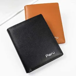 Portefeuilles mode créative pliant des hommes portefeuille simple noir marron noir pun bourse de carte portable de haute qualité de haute qualité
