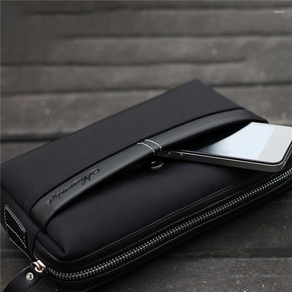 Portefeuilles mode hommes affaires sac à main pochette portefeuille téléphone portable poche porte-monnaie pour Sacoche Homme