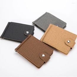 Portefeuilles Mode Mini Linge Hommes Money Clip Portefeuille Slots pour homme Cash Holder Slim Purse avec Hasp 4 couleurs