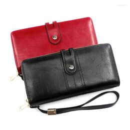 Portefeuilles mode en cuir PU long portefeuille pour femmes porte-carte pour femmes sacs à main porte-monnaie pochette avec sac de téléphone portable