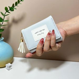 Portefeuilles Mode Femmes En Cuir Femme Bourse Mini Moraillon Solide Multi-cartes Porte-Monnaie Court Mince Petit Portefeuille