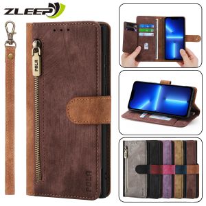 Portefeuilles Flip Leather Phone Case pour Samsung Galaxy A54 A34 A14 A04E A73 A53 A33 A23 A13 A72 A52 A32 A22 M52 M53 M33 COUVERTURE DE CARTES WALLET M33